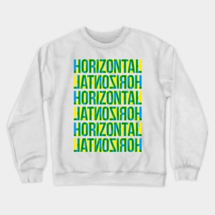 Horizontal Typography Stack (Blue Yellow Green) Crewneck Sweatshirt